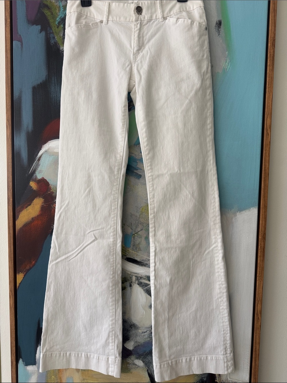 Elie Tahari White Boot-Cut Jeans